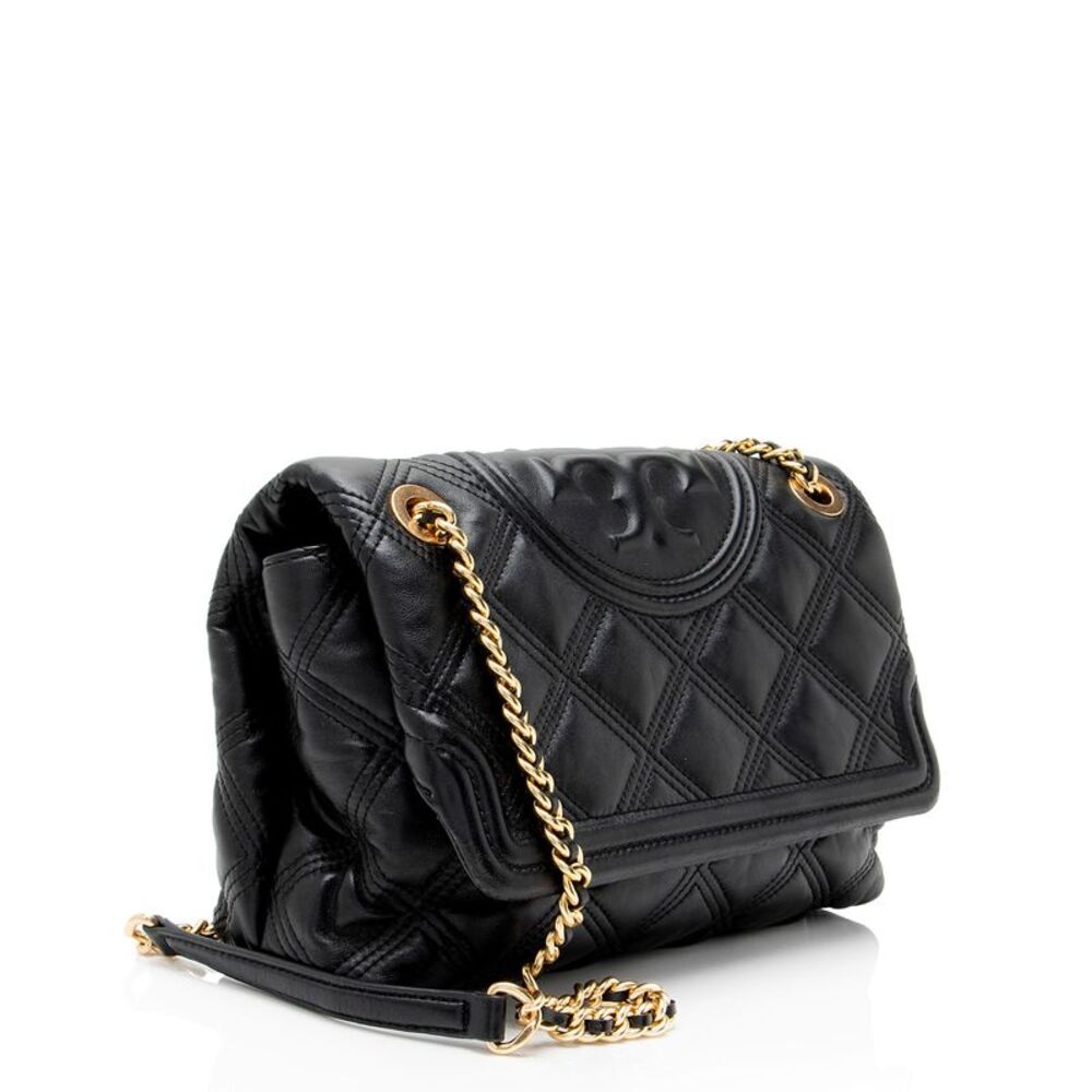 Tory Burch Quilted Leather Fleming Soft Shoulder Bag - Picture 2 of 15